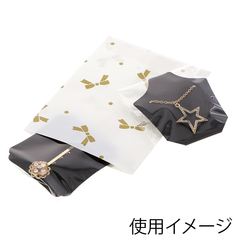 HEIKO 紙袋 柄小袋 ストレートタイプ 36才 ニューリボン 金 400枚/袋