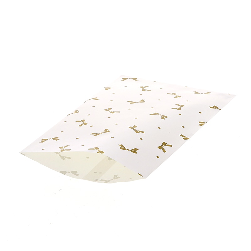 HEIKO 紙袋 柄小袋 ストレートタイプ B型 ニューリボン 金 100枚/袋