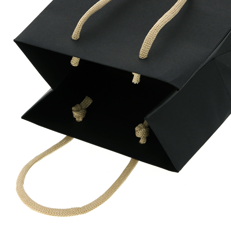 HEIKO 手提げ紙袋 カラーハンドルバッグ MW ブラック 5枚/袋