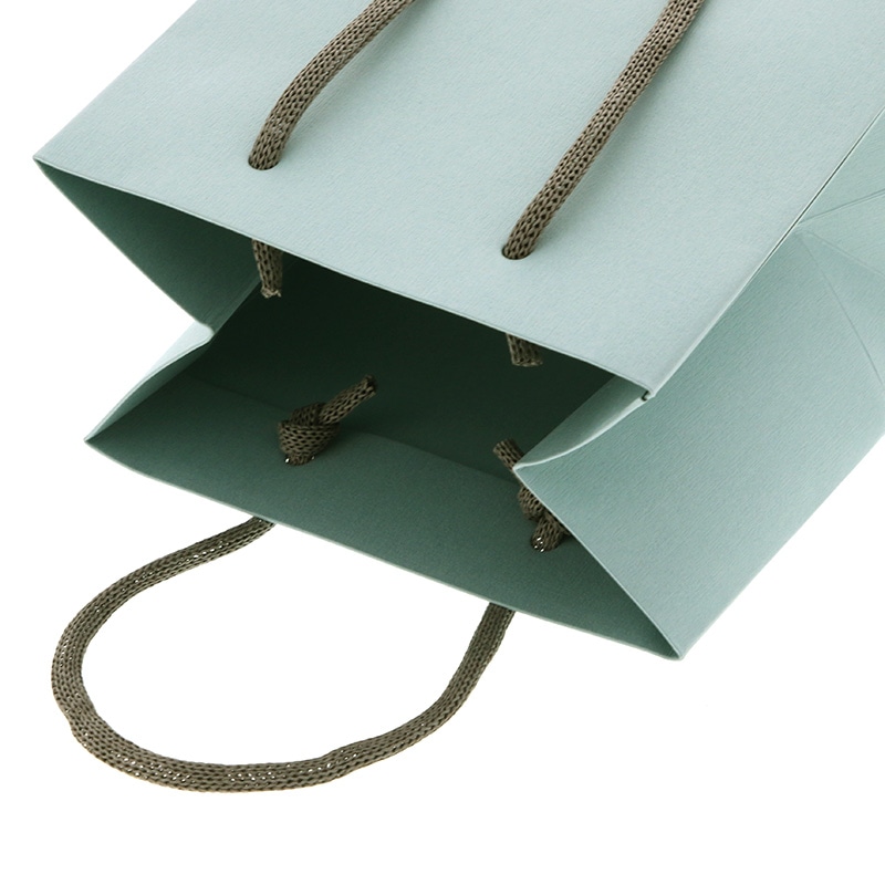 HEIKO 手提げ紙袋 カラーハンドルバッグ MW アクアグリーン 5枚/袋