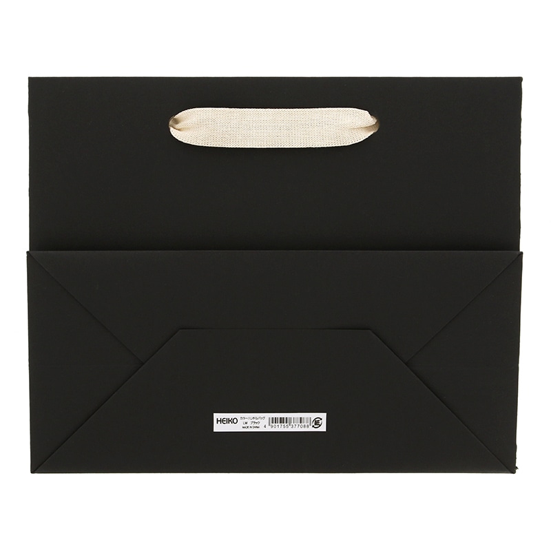 HEIKO 手提げ紙袋 カラーハンドルバッグ LW ブラック 5枚/袋