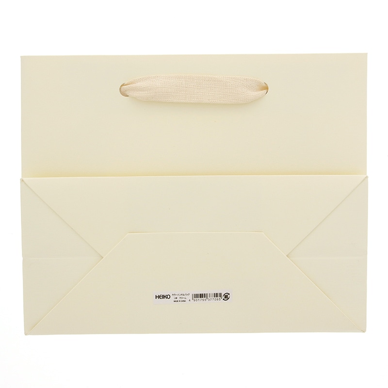 HEIKO 手提げ紙袋 カラーハンドルバッグ LW クリーム 5枚/袋