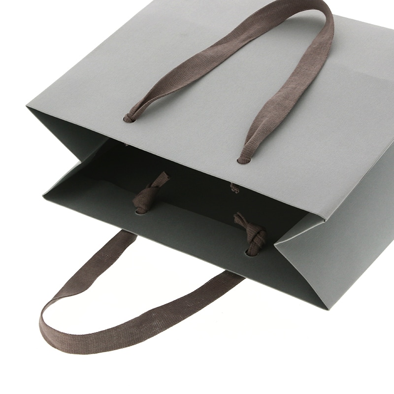 HEIKO 手提げ紙袋 カラーハンドルバッグ LW グレー 5枚/袋