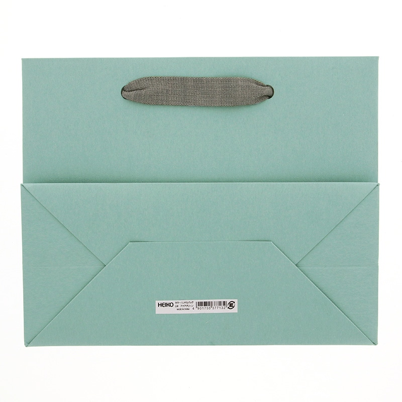 HEIKO 手提げ紙袋 カラーハンドルバッグ LW アクアグリーン 5枚/袋