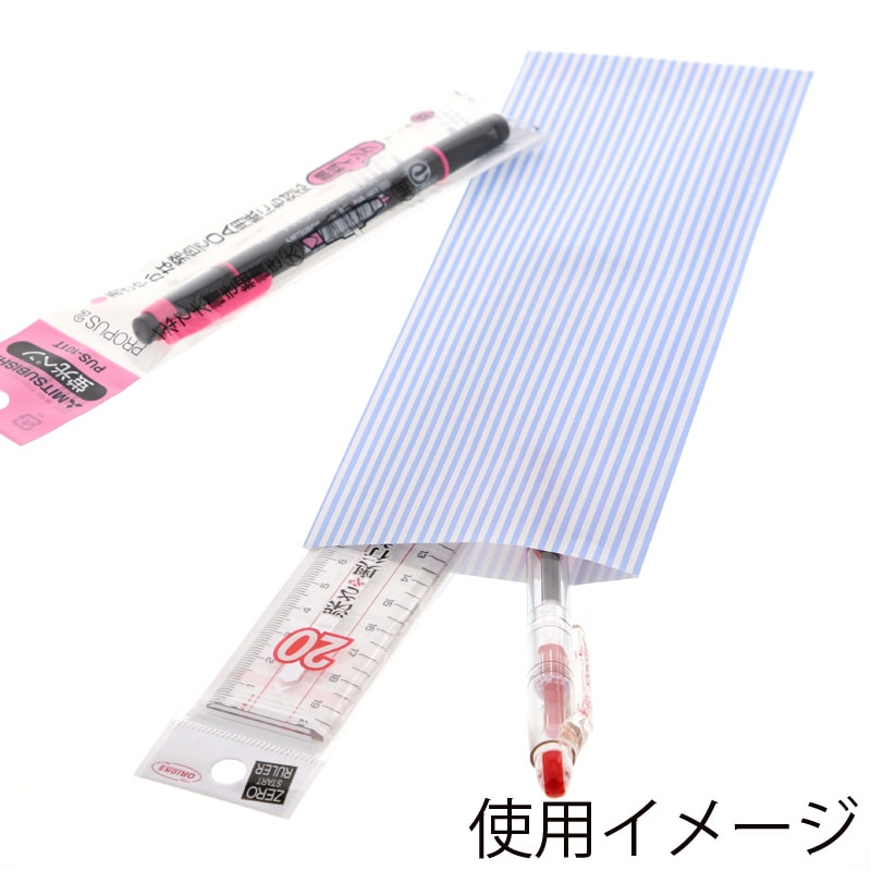 HEIKO 紙袋 柄小袋 ストレートタイプ L-16 モノストライプSB 200枚/袋