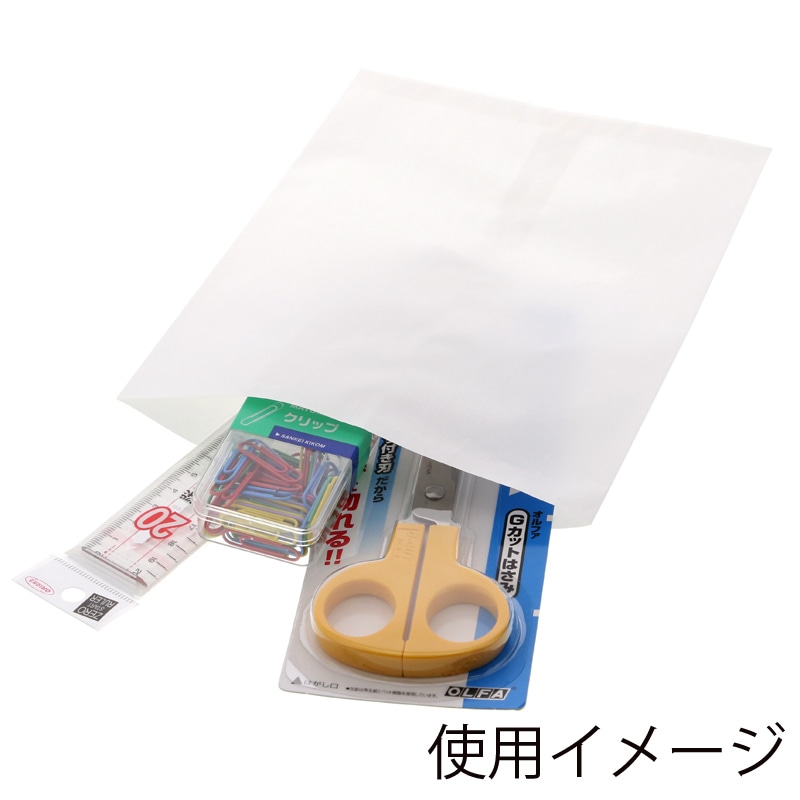 HEIKO 紙袋 柄小袋 ストレートタイプ 8才 白無地 100枚/袋