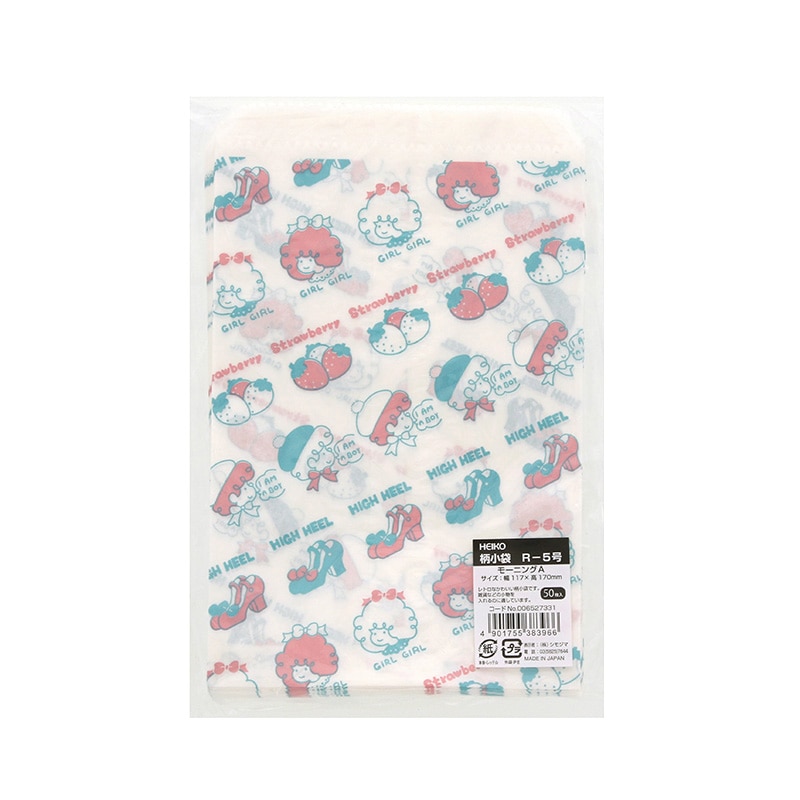 HEIKO 平袋 柄小袋 Rタイプ R-5号 モーニングA 50枚/袋