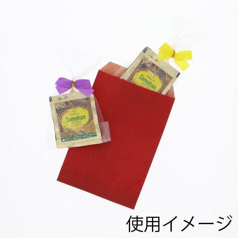 HEIKO 紙袋 柄小袋 Rタイプ R-85 筋入無地赤 200枚/袋