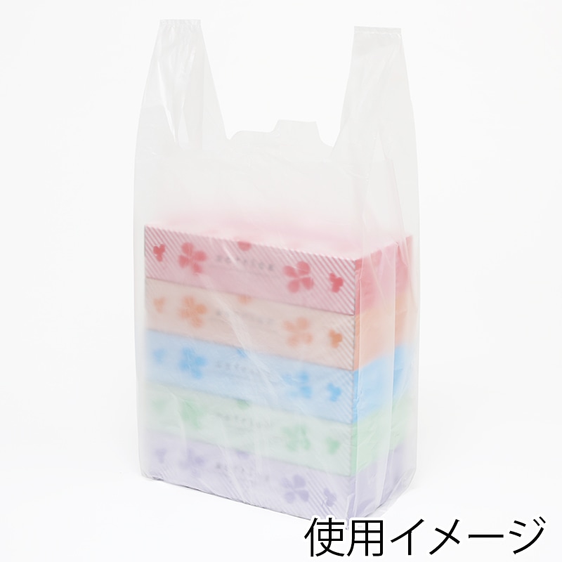 HEIKO レジ袋 ニューハンド ナチュラル(半透明) ハンガータイプ No.35(35号) 100枚/袋