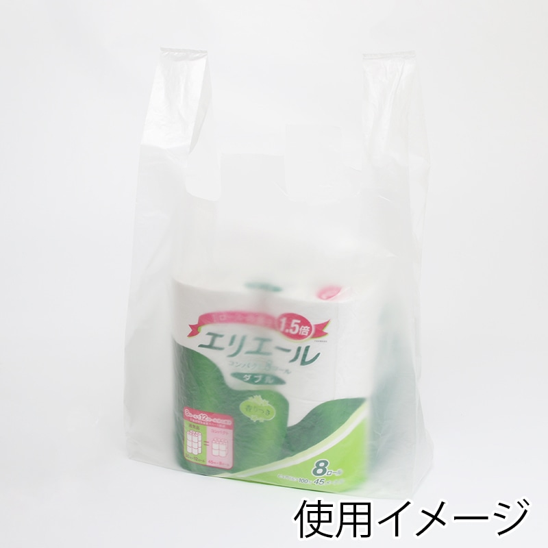 HEIKO レジ袋 ニューハンド ナチュラル(半透明) ハンガータイプ No.60(60号) 100枚/袋