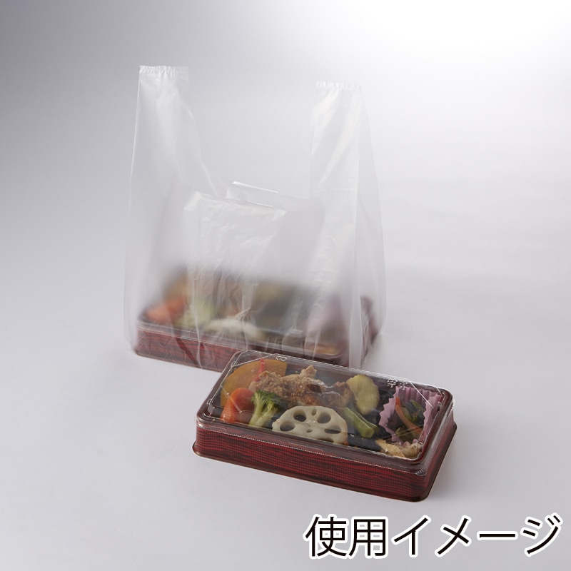 HEIKO レジ袋 EFハンド ナチュラル(半透明) ハンガータイプ 弁当 小 100枚/袋