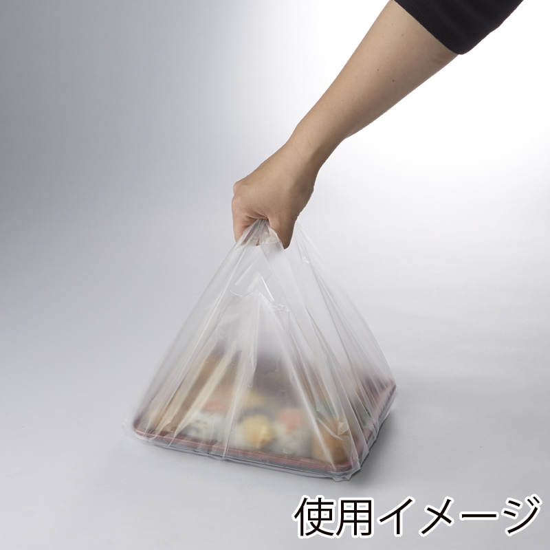 HEIKO レジ袋 EFハンド ナチュラル(半透明) ハンガータイプ 弁当 大 100枚/袋