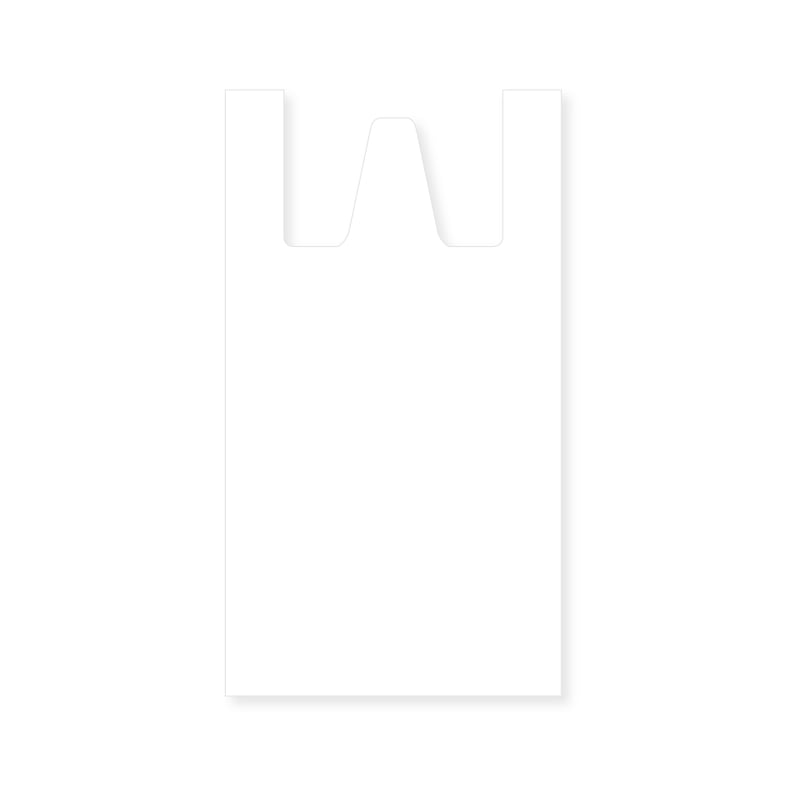 HEIKO 持ち手付き再生原料ポリ袋 15L 無地 白 50枚/袋