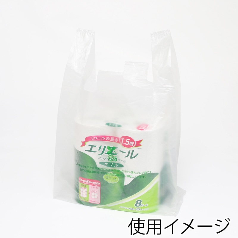 HEIKO レジ袋 バイオハンドハイパー 3L ナチュラル 100枚/袋