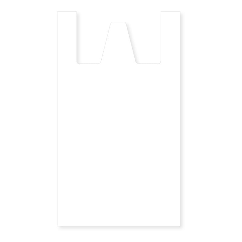 HEIKO 持ち手付き再生原料ポリ袋 45L 無地 白 50枚/袋