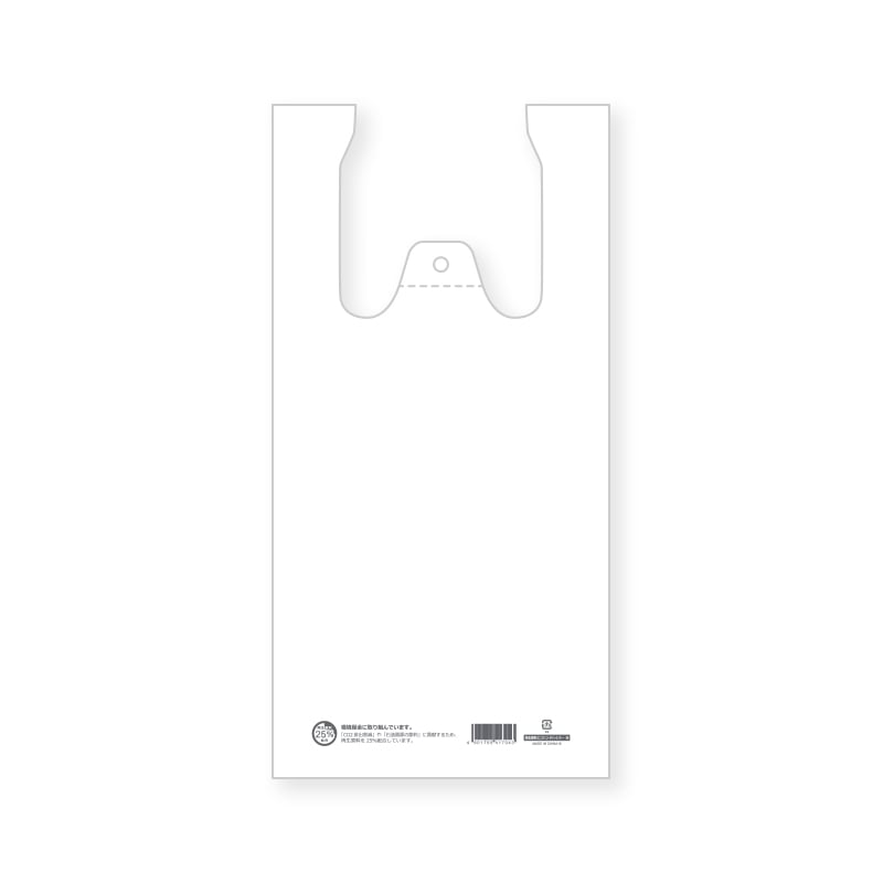 >HEIKO レジ袋 再生原料エコハンドハイパー M 100枚/袋