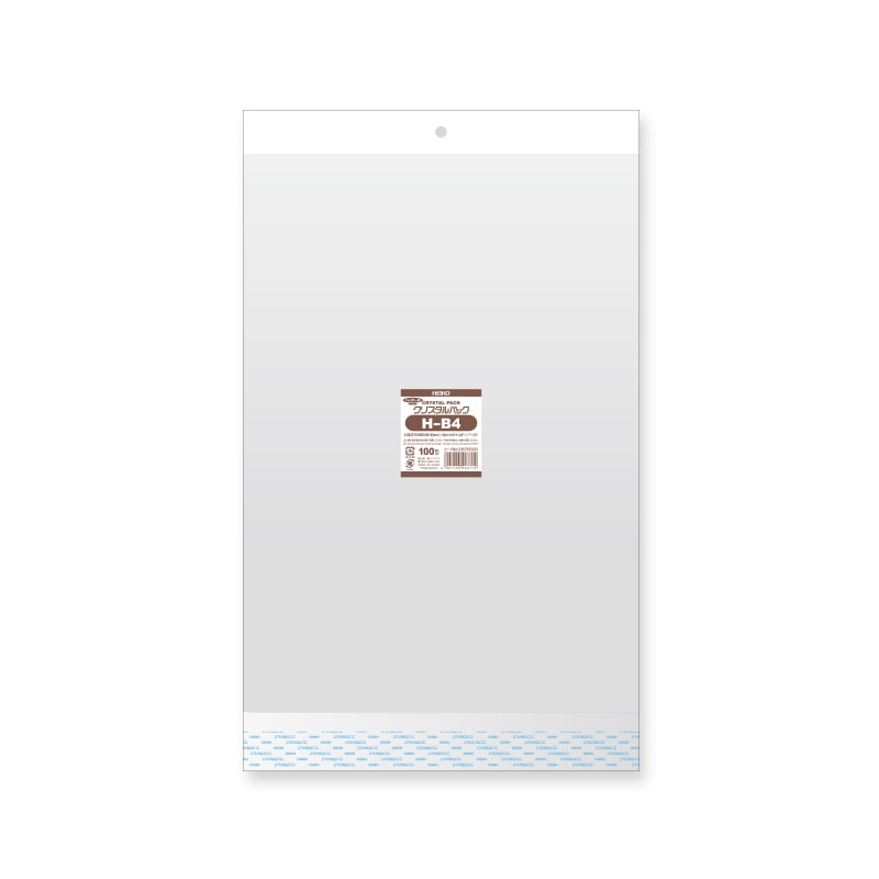 HEIKO OPP袋 クリスタルパック H-B4 (ヘッダー付き) 100枚/袋