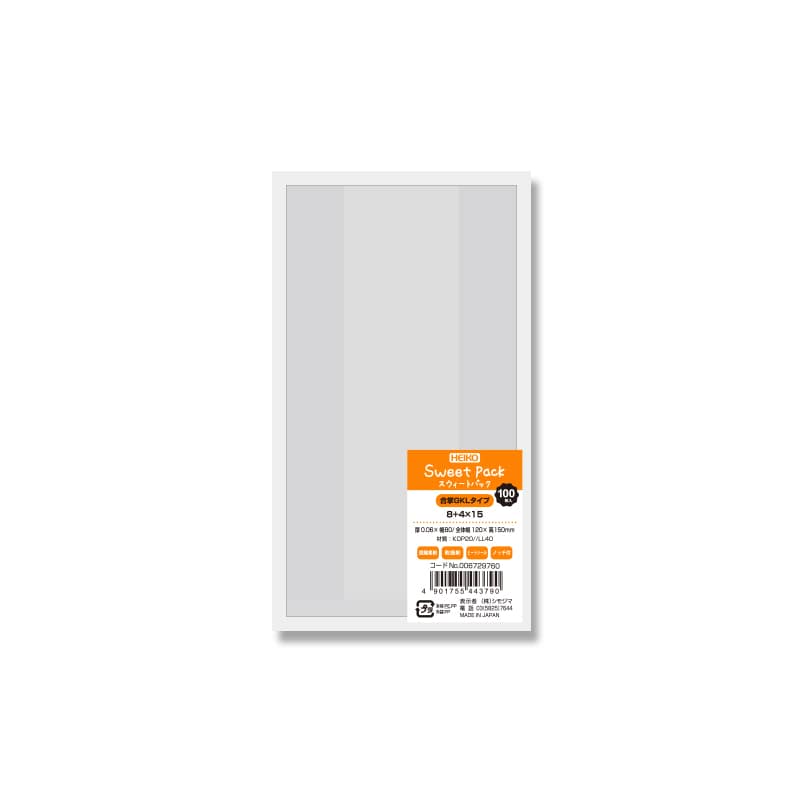 HEIKO スウィートパック 合掌GKL 8＋4×15 100枚/袋