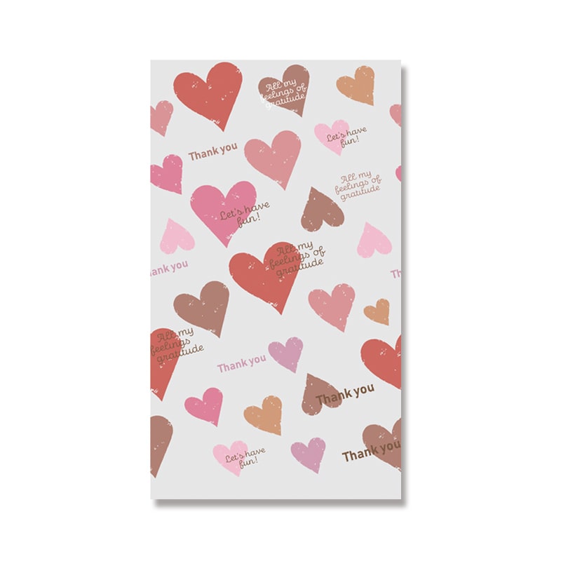 HEIKO OPP袋 クリスタルパック 3S スモーキーハート 50枚/袋