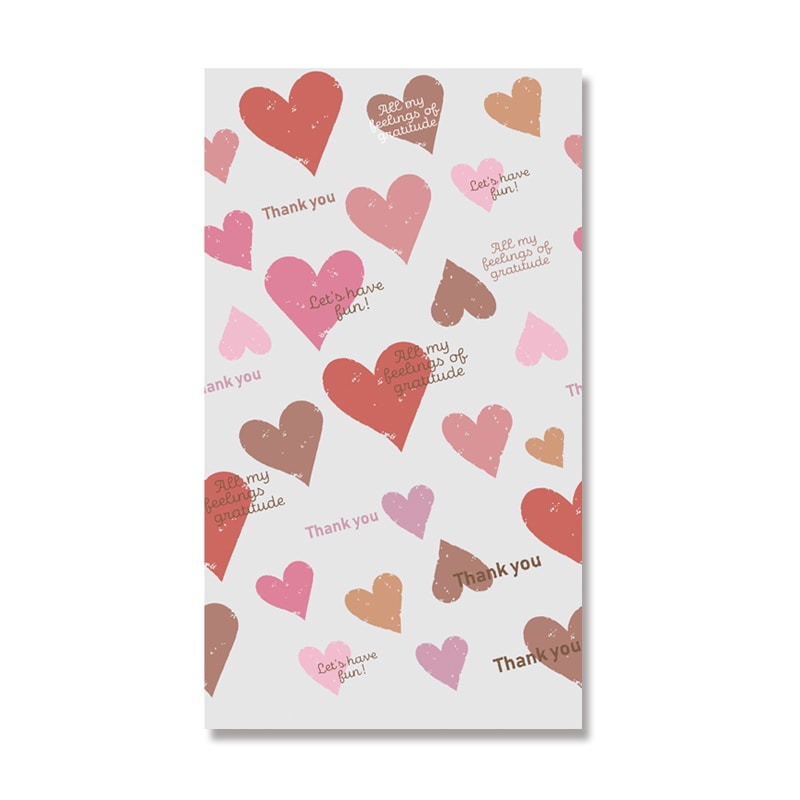 HEIKO OPP袋 クリスタルパック SS スモーキーハート 50枚/袋