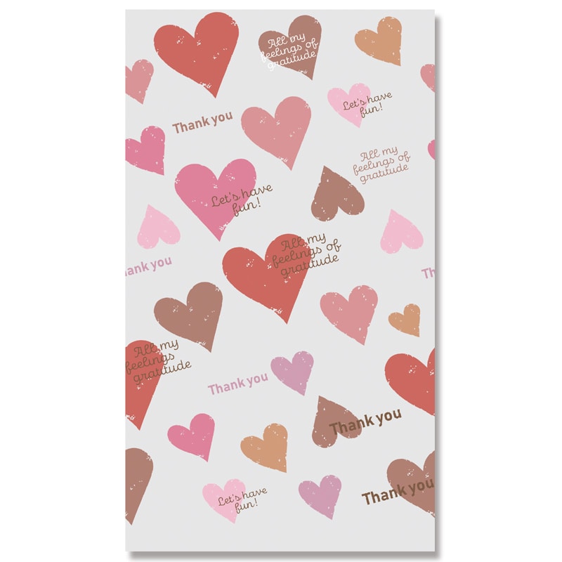 HEIKO OPP袋 クリスタルパック M-1 スモーキーハート 50枚/袋