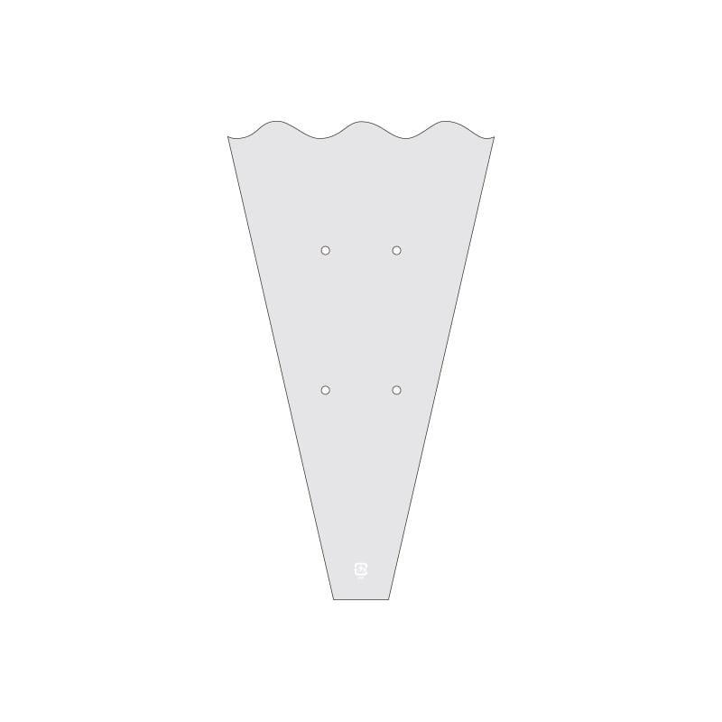 HEIKO ポリ袋 フラワーパック ウェーブタイプ 厚み0.03mm 35-20 穴有 100枚/袋