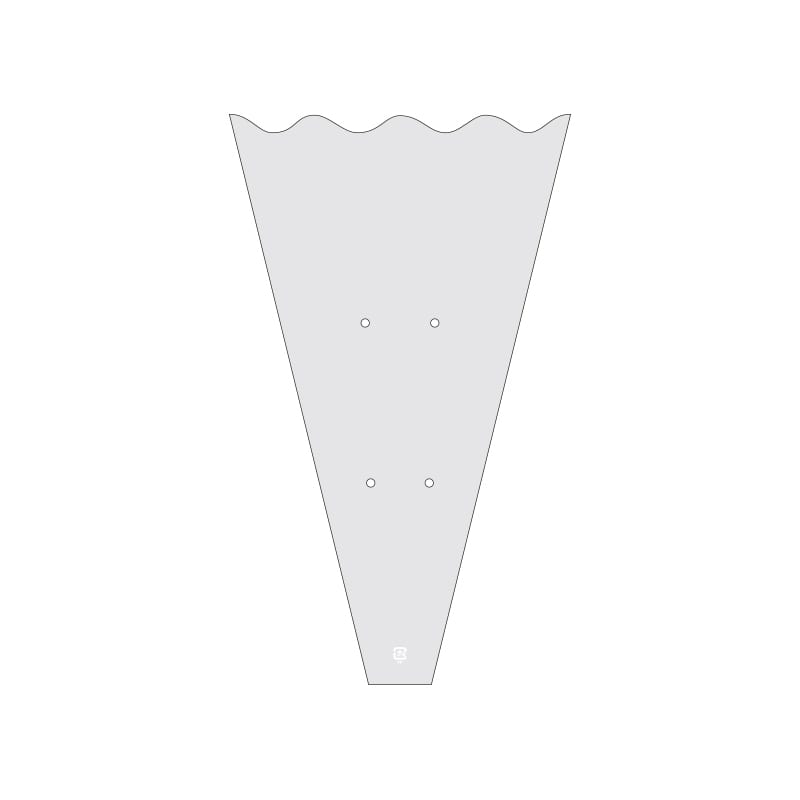 HEIKO ポリ袋 フラワーパック ウェーブタイプ 厚み0.03mm 41-24.5 穴有 100枚/袋