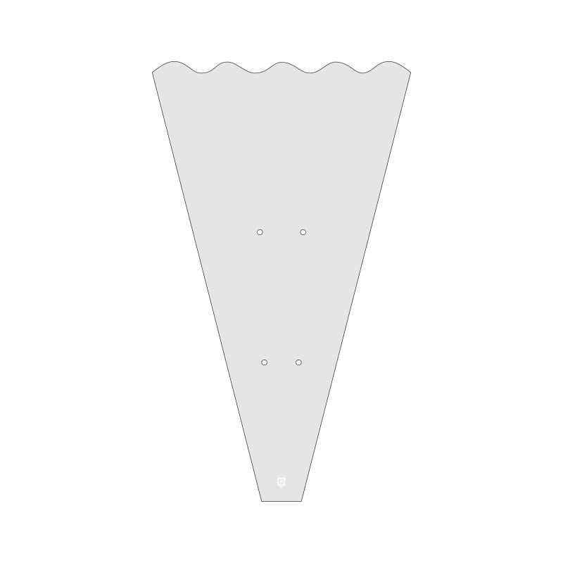 HEIKO ポリ袋 フラワーパック ウェーブタイプ 厚み0.03mm 50-30 穴有 100枚/袋