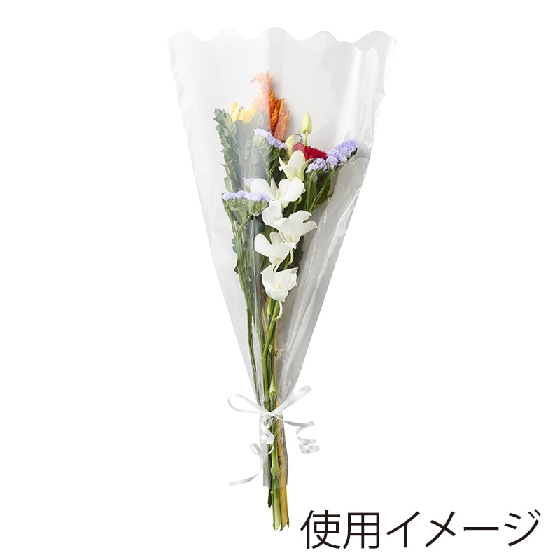 HEIKO ポリ袋 フラワーパック ウェーブタイプ 厚み0.03mm 50-30 穴有 100枚/袋