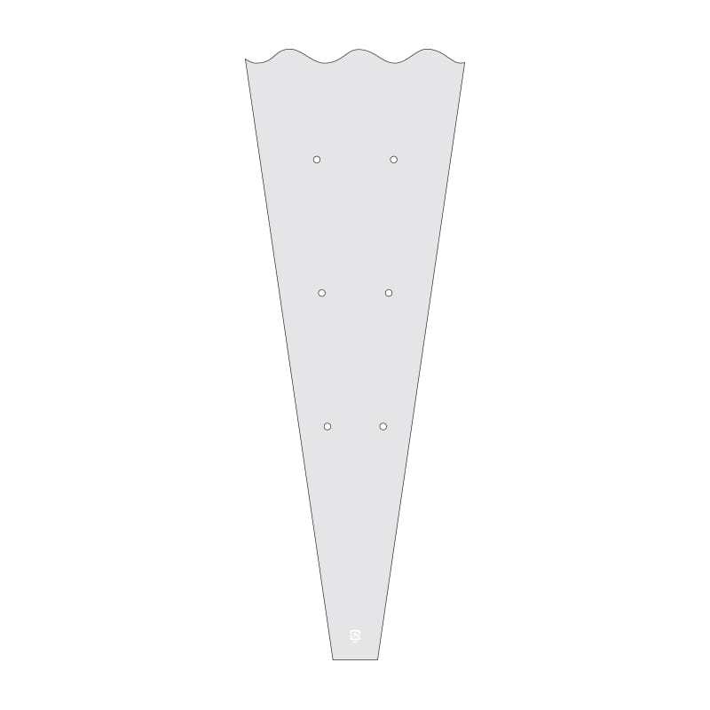 HEIKO ポリ袋 フラワーパック ウェーブタイプ 厚み0.03mm 55-20 穴有 100枚/袋