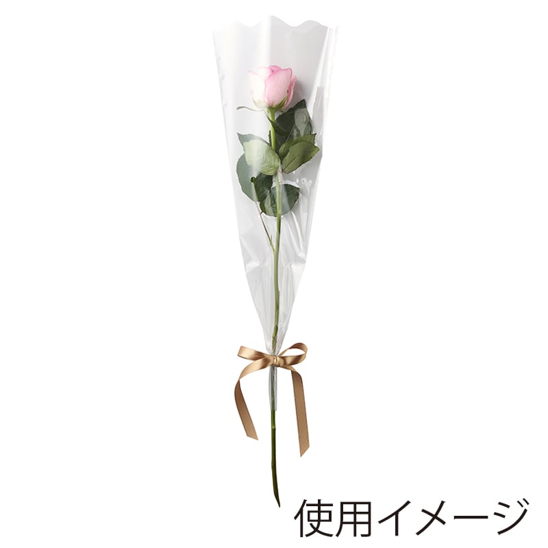 HEIKO ポリ袋 フラワーパック ウェーブタイプ 厚み0.03mm 55-20 穴有 100枚/袋