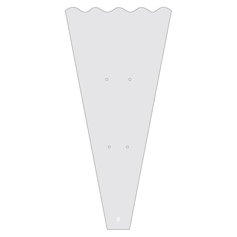 HEIKO ポリ袋 フラワーパック ウェーブタイプ 厚み0.03mm 60-29 穴有 100枚/袋