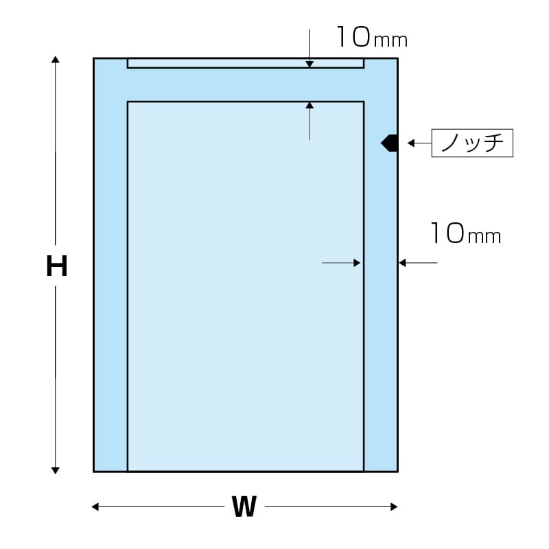 カウパック 三方シール袋 NS-1423 3000枚/箱(ご注文単位1箱)【直送品】