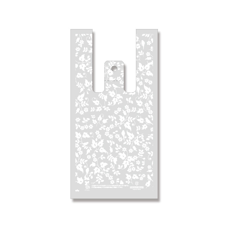 HEIKO レジ袋 バイオハンドハイパー S ホワイトリーフ 100枚/袋