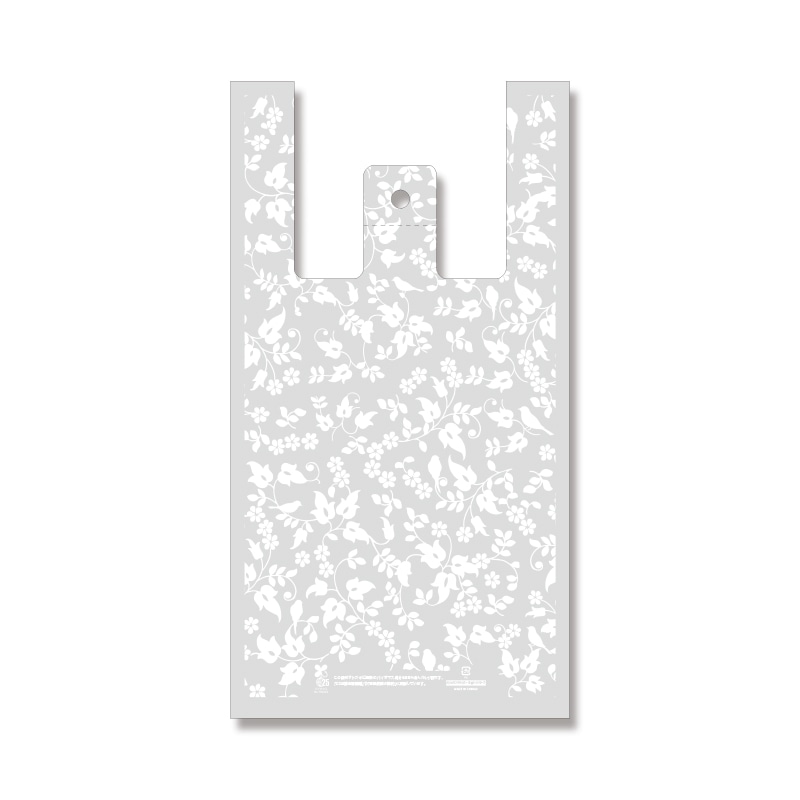 HEIKO レジ袋 バイオハンドハイパー M ホワイトリーフ 100枚/袋