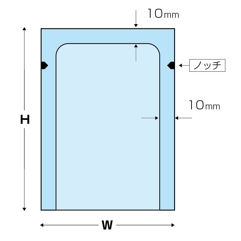 カウパック 三方シール袋 NLP-4055  500枚/箱（ご注文単位1箱）【直送品】