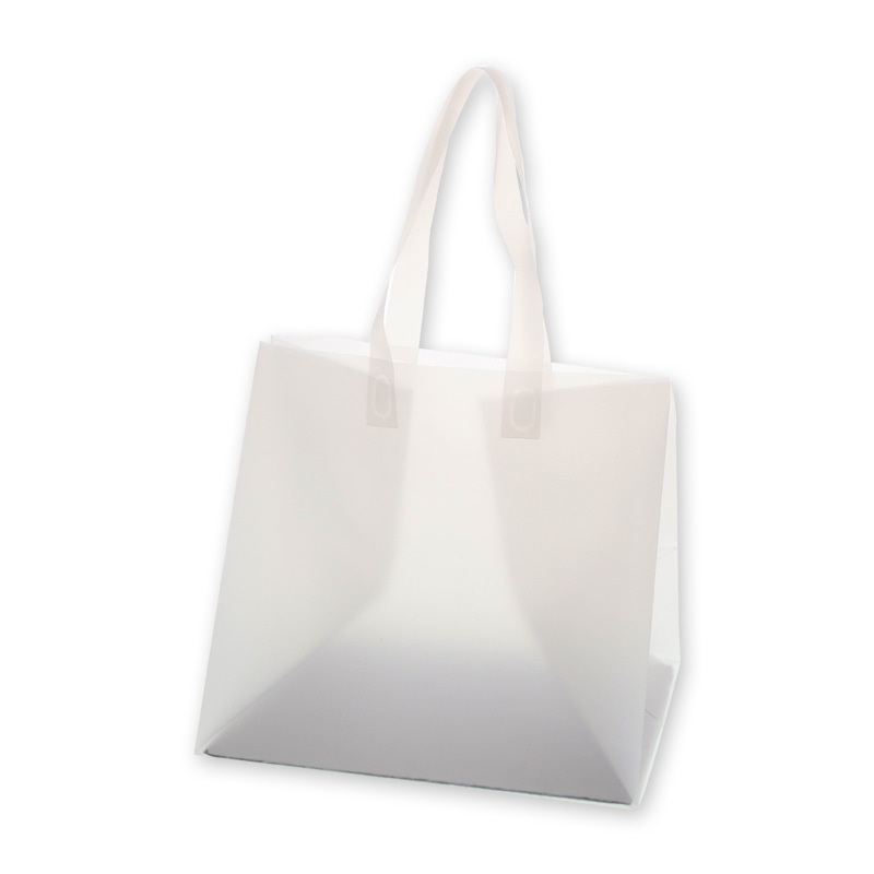 HEIKO 手提げポリ袋 ポリチャームバッグ WMS ナチュラル 表記入り 20枚/袋