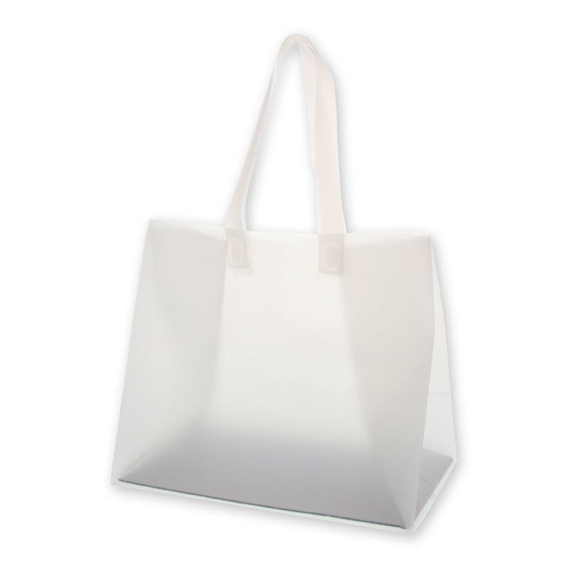 HEIKO 手提げポリ袋 ポリチャームバッグ WM ナチュラル 表記入り 20枚/袋