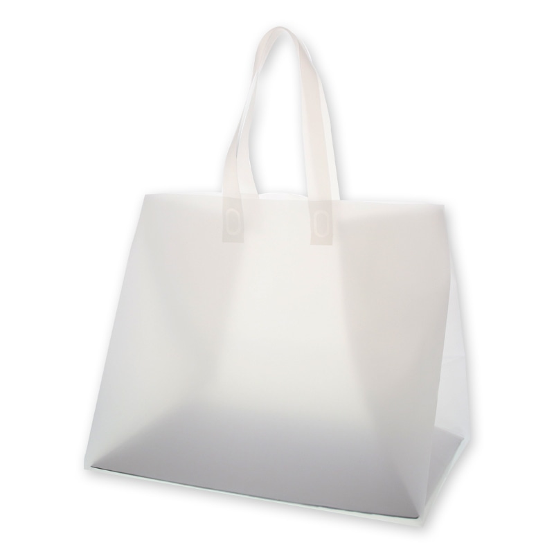 HEIKO 手提げポリ袋 ポリチャームバッグ WL ナチュラル 表記入り 20枚/袋