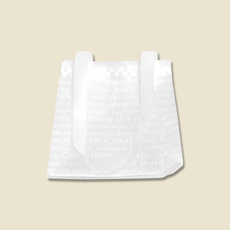 HEIKO 手提げポリ袋 ポリチャームバッグ W3S チェッカー 表記入り 20枚/袋