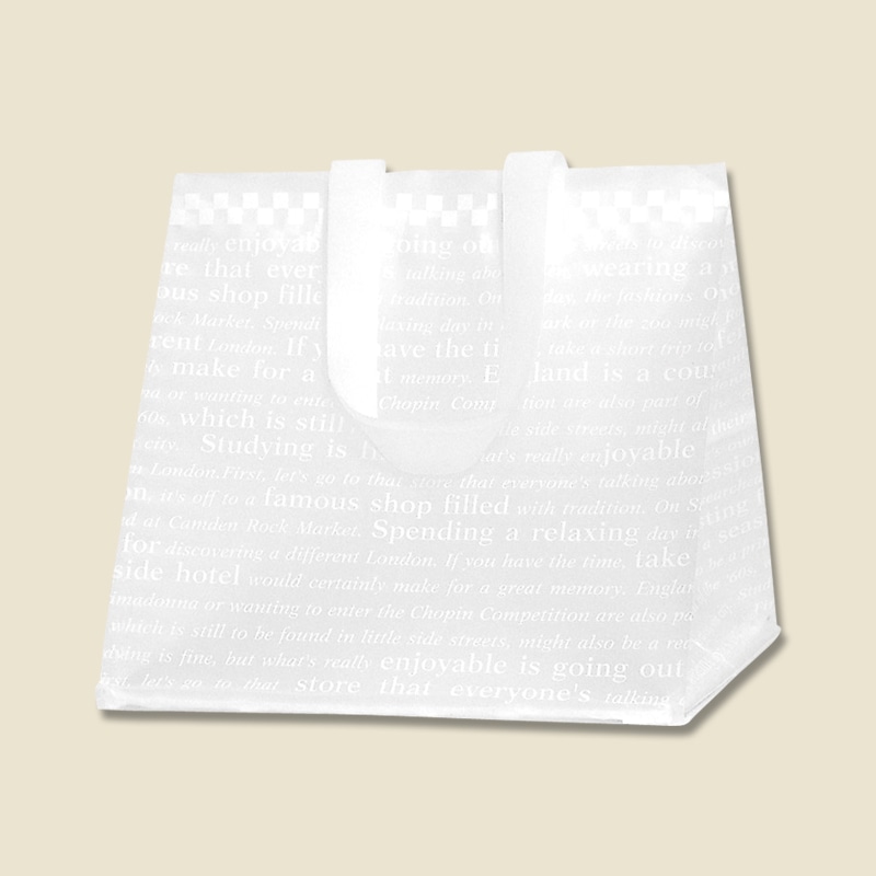 HEIKO 手提げポリ袋 ポリチャームバッグ WMS チェッカー 表記入り 20枚/袋