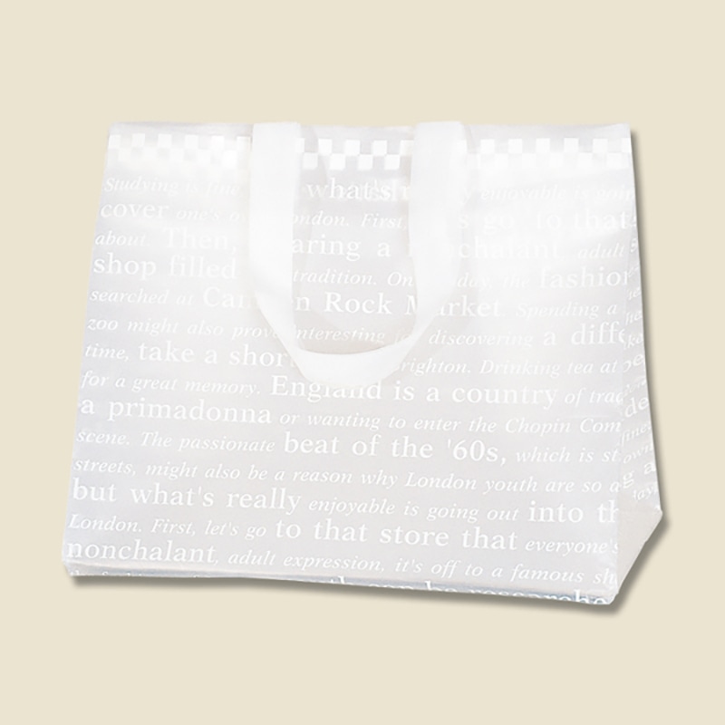 HEIKO 手提げポリ袋 ポリチャームバッグ WM チェッカー 表記入り 20枚/袋