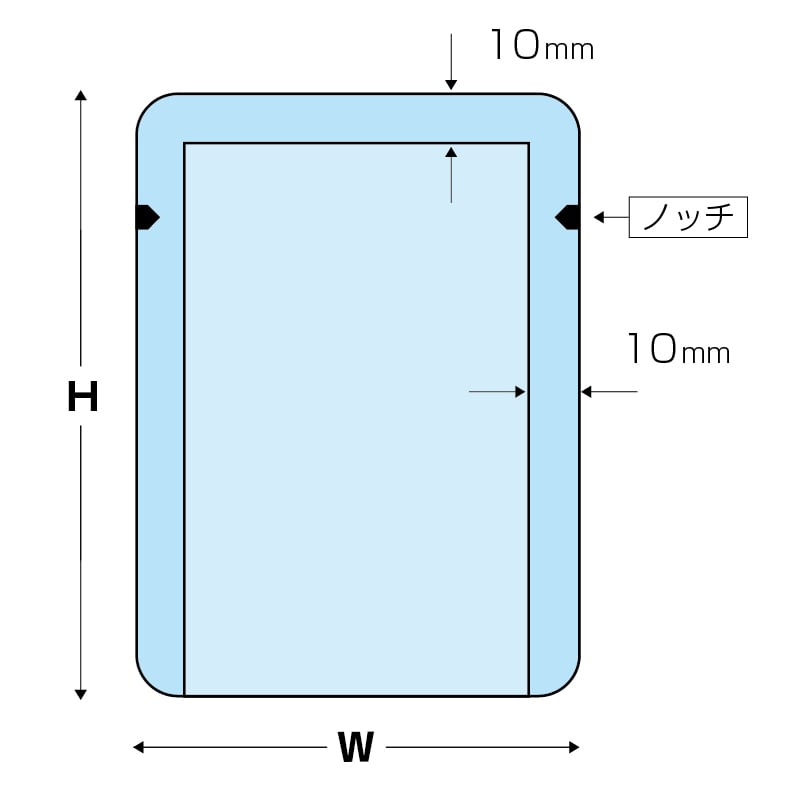 カウパック 三方シール袋 NCF-1018 6000枚/箱(ご注文単位1箱)【直送品】