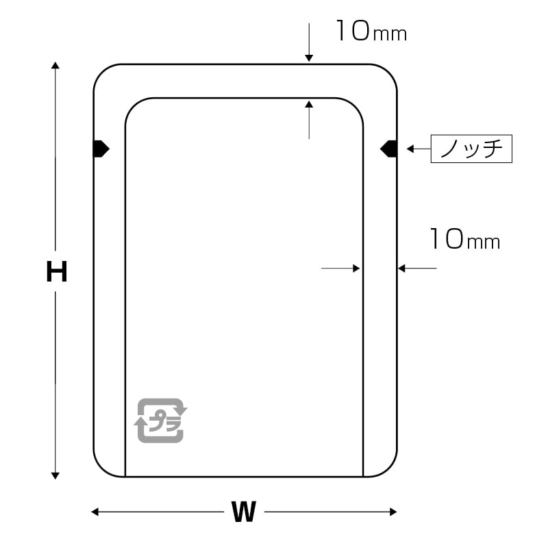 カウパック 三方シール袋 NACF-SW1318 3000枚/箱(ご注文単位1箱)【直送品】