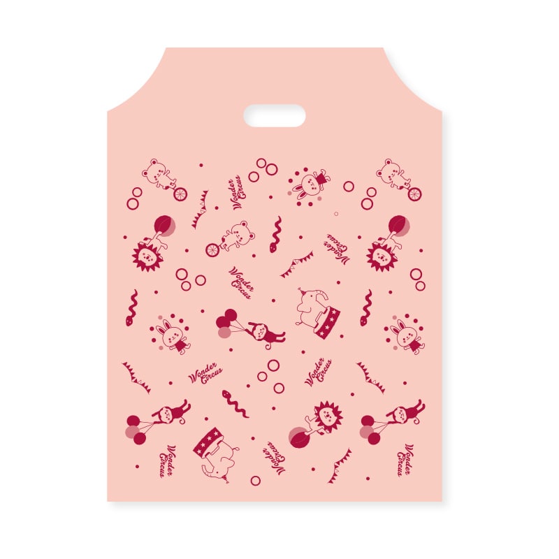 HEIKO 手抜きポリ袋 ハンディバッグ S ワンダーサーカス P 100枚/袋