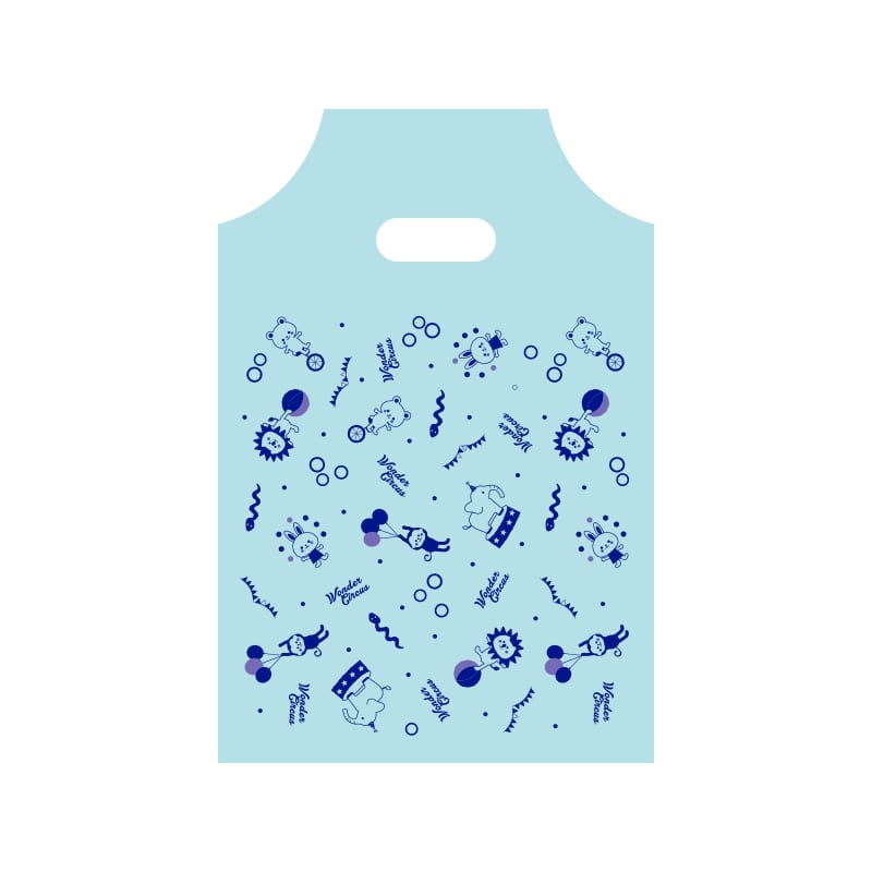 HEIKO 手抜きポリ袋 ハンディバッグ 3S ワンダーサーカス B 100枚/袋