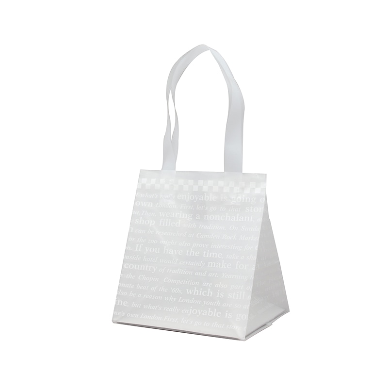 HEIKO 手提げポリ袋 ポリチャームバッグ WSS チェッカー 厚み0.08mm 表記入 20枚/袋