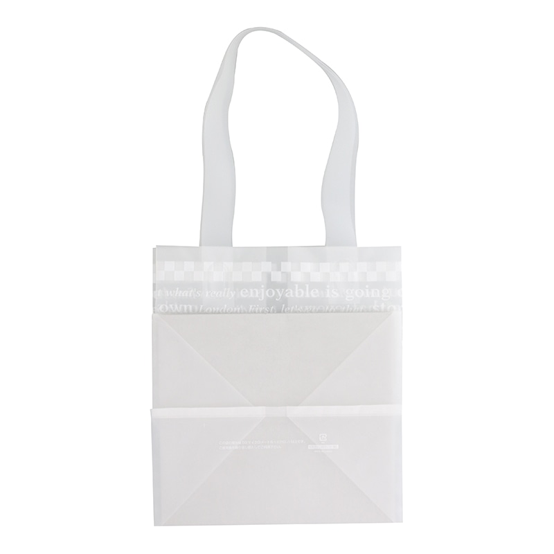 HEIKO 手提げポリ袋 ポリチャームバッグ WSS チェッカー 厚み0.08mm 表記入 20枚/袋