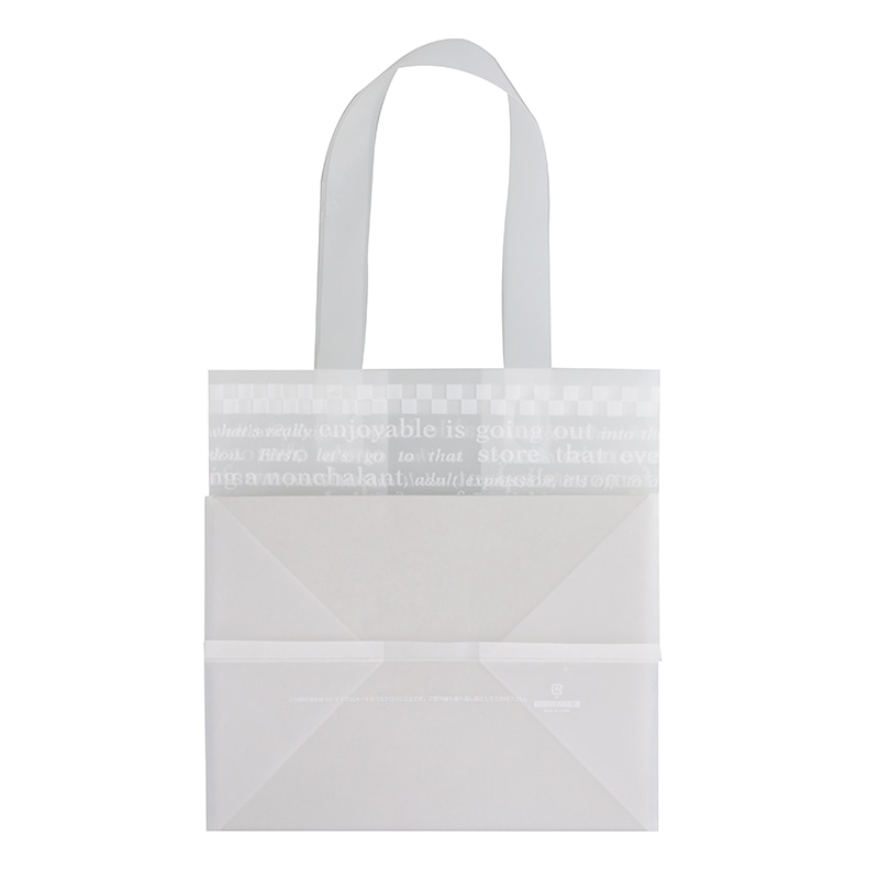 HEIKO 手提げポリ袋 ポリチャームバッグ WS チェッカー 厚み0.08mm 表記入 20枚/袋