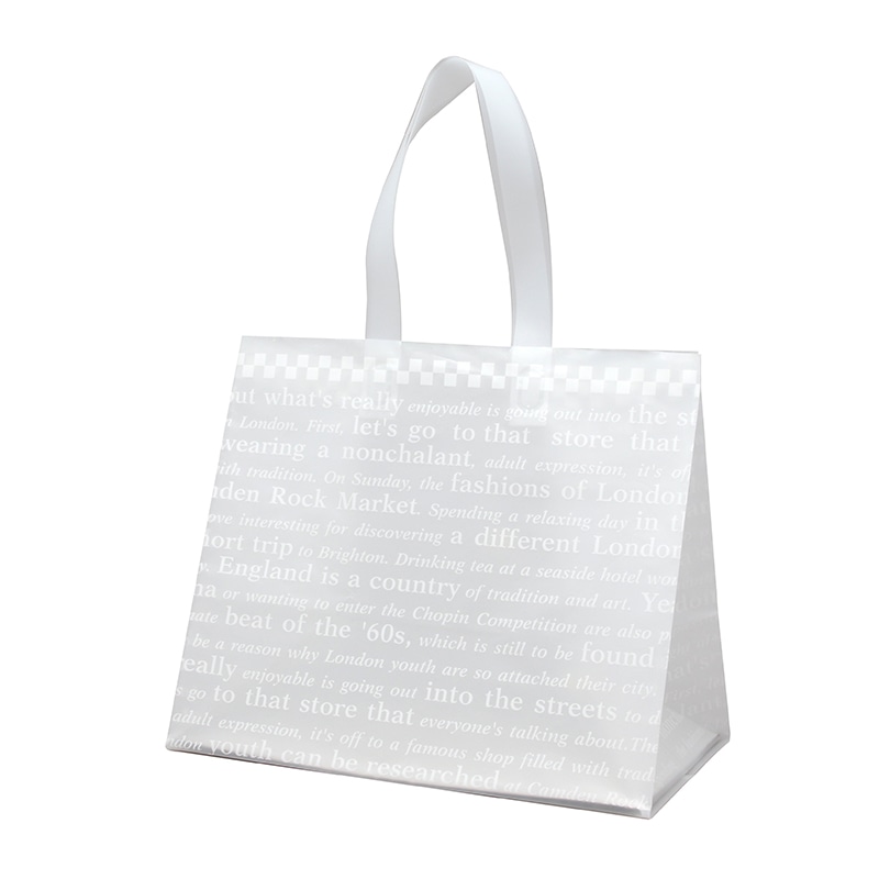 HEIKO 手提げポリ袋 ポリチャームバッグ WM チェッカー 厚み0.08mm 表記入 20枚/袋